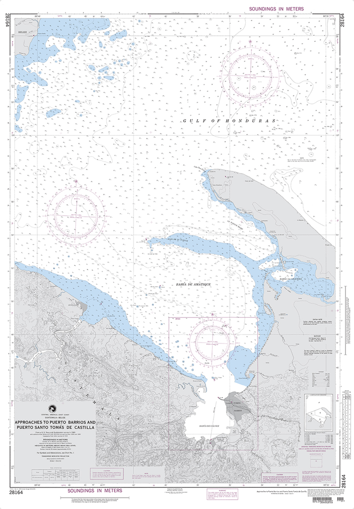 NGA Chart 28164: Approaches to Puerto Barrios and Puerto Santo Tomas de Castilla (Guatemala-Belize)