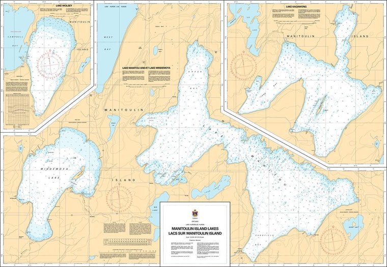 CHS Chart 6030: Manitoulin Island Lakes / Lacs sur Manitoulin Island