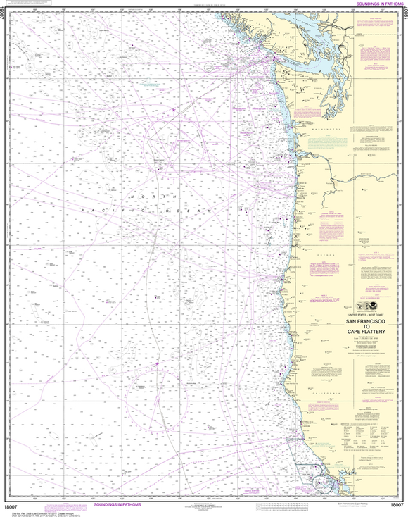 NOAA Charts for the Pacific Coast (P6): Trinidad Head to Point Sur