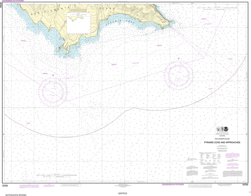 NOAA Chart 18764: San Clemente Island - Pyramid Cove and Approaches