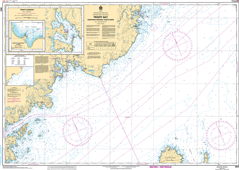 CHS Print-on-Demand Charts Canadian Waters-4853: Trinity Bay - Northern Portion/Partie Nord, CHS POD Chart-CHS4853