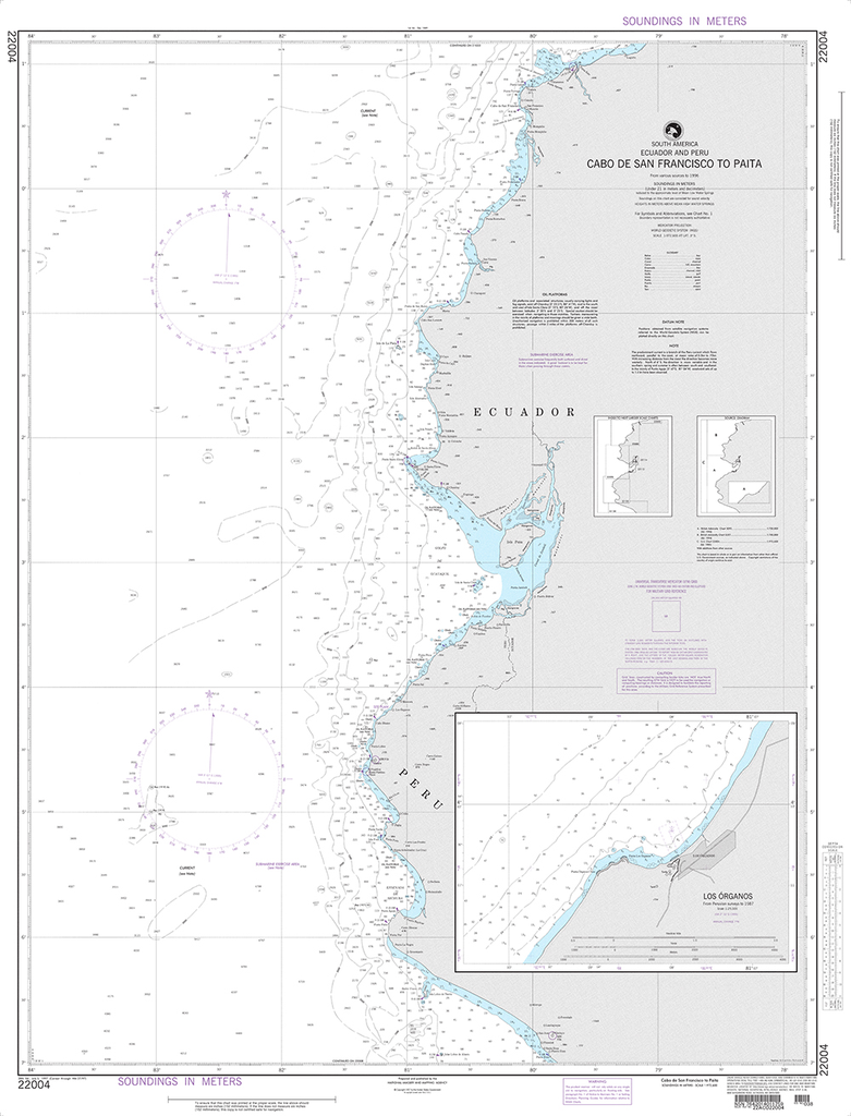 NGA Chart 22004: Cabo de San Francisco to Paita (Ecuador and Peru)