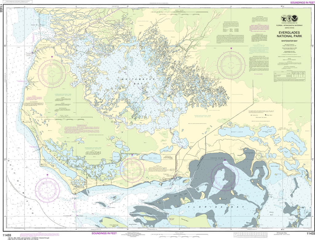 NOAA Chart 11433: Everglades National Park -Whitewater Bay