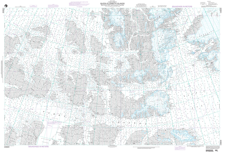 NGA Chart 15023: Queen Elizabeth Islands-Southern Part and Adjacent Waters