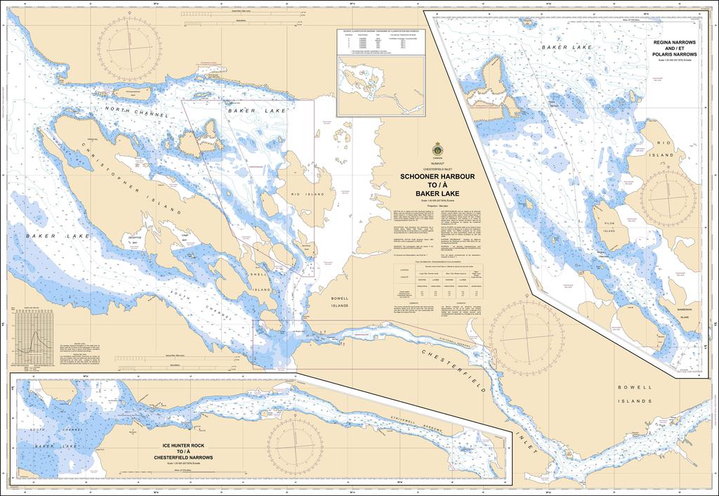 CHS Chart 5625: Schooner Harbour to/à Baker Lake