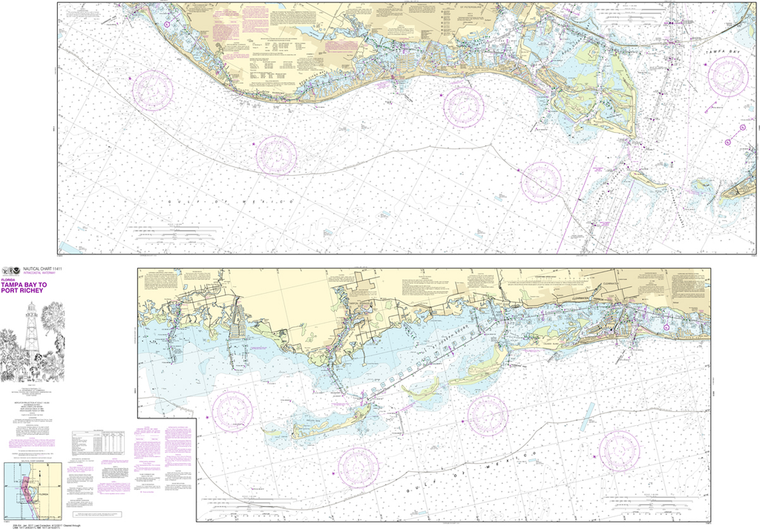 NOAA Chart 11411: Intracoastal Waterway - Tampa Bay to Port Richey