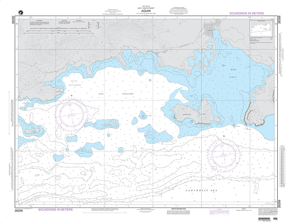 NGA Chart 26206: Aquin and Jacmel (Haiti-South Coast) Plans: A. Aquin