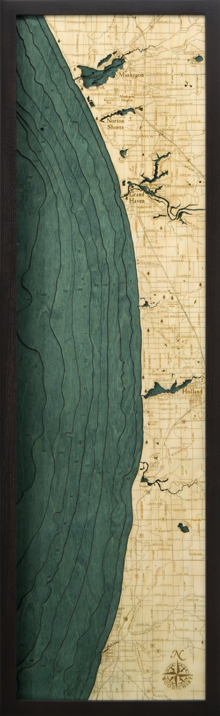 WoodChart of Muskegon to South Haven