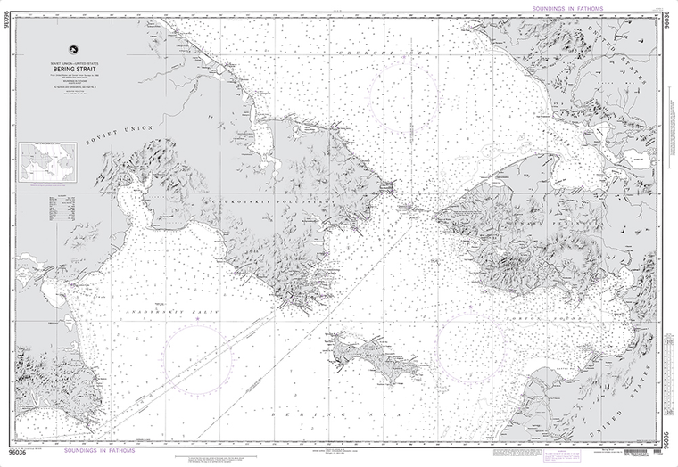 NGA Chart 96036: Bering Strait (OMEGA)