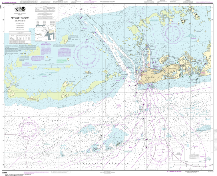 NOAA Chart 11441: Key West Harbor and Approaches