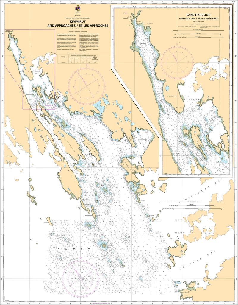 CHS Chart 5455: Kimmirut and Approaches/et les Approches