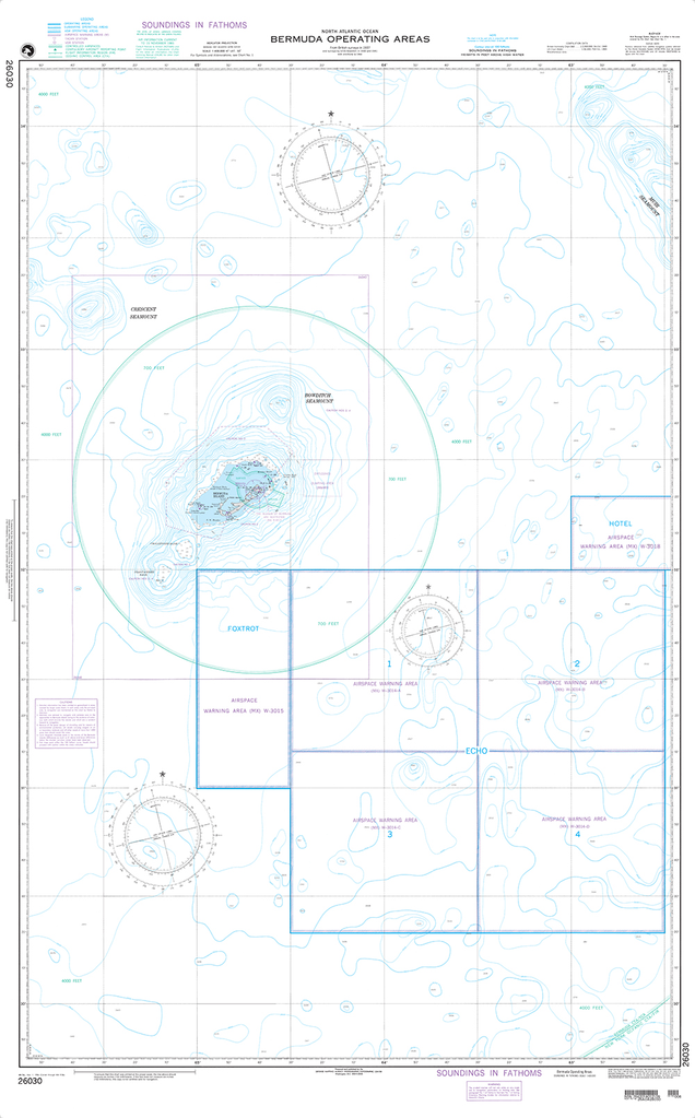 NGA Chart 26030: Bermuda Operating Areas (OMEGA)