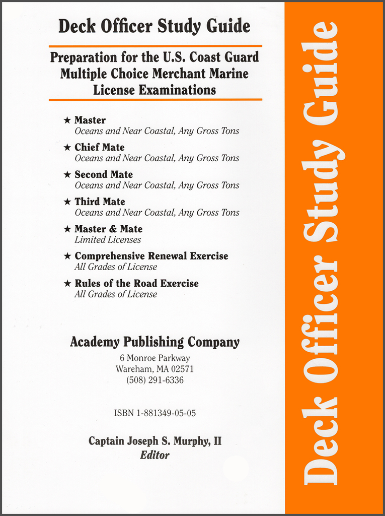 Deck Officer Study Guide Volume 6: Deck Illustration Booklet