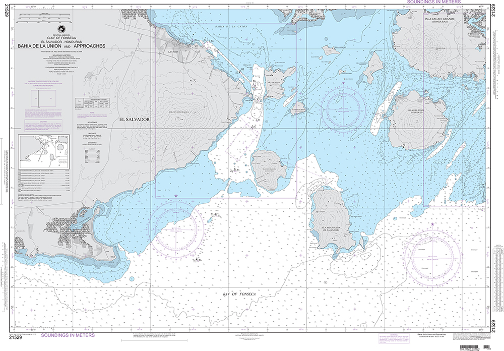 NGA Chart 21529: Bahia de La Union and Approaches
