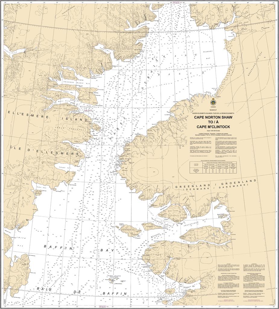 CHS Chart 7071: Cape Norton Shaw to/à Cape MClintock