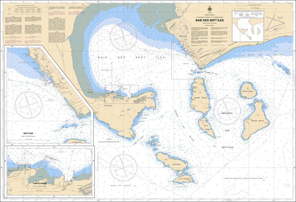 CHS Chart 1220: Baie des Sept-Îles