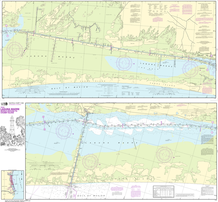NOAA Chart 11306: Intracoastal Waterway - Laguna Madre Middle Ground to Chubby Island