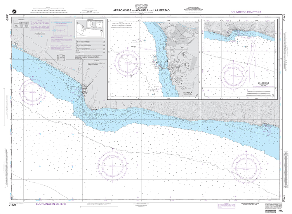 NGA Chart 21524: Approaches to Acajutla and La Libertad