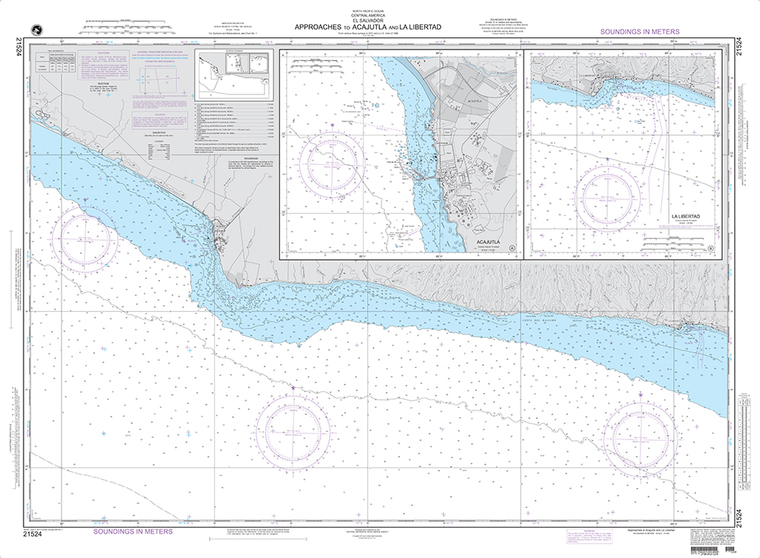 NGA Chart 21524: Approaches to Acajutla and La Libertad