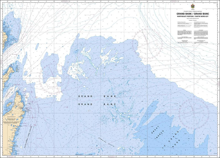 CHS Chart 8014: Grand Bank / Grand Banc: Northeast Portion / Partie nord-est