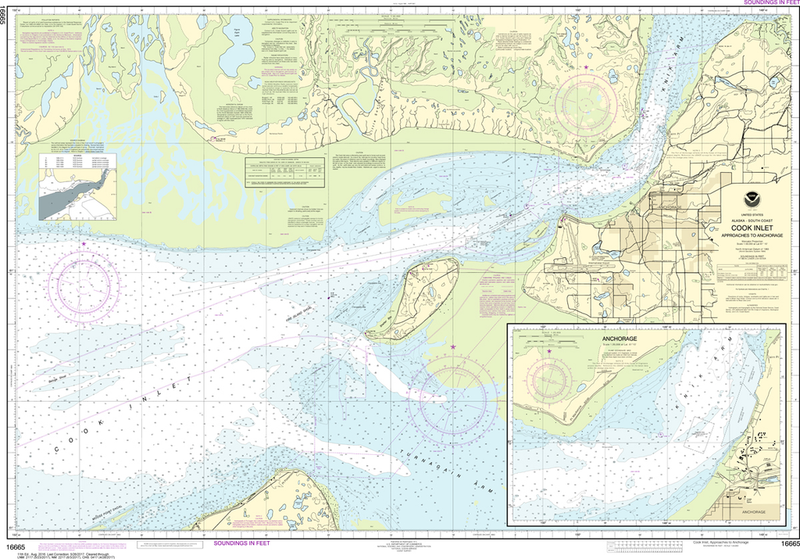 NOAA Chart 16665: Cook Inlet: Approaches to Anchorage, Anchorage ...
