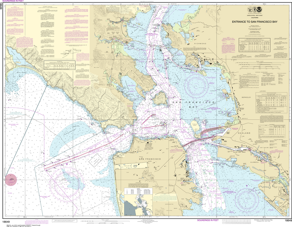 NOAA Chart 18649: Entrance to San Francisco Bay