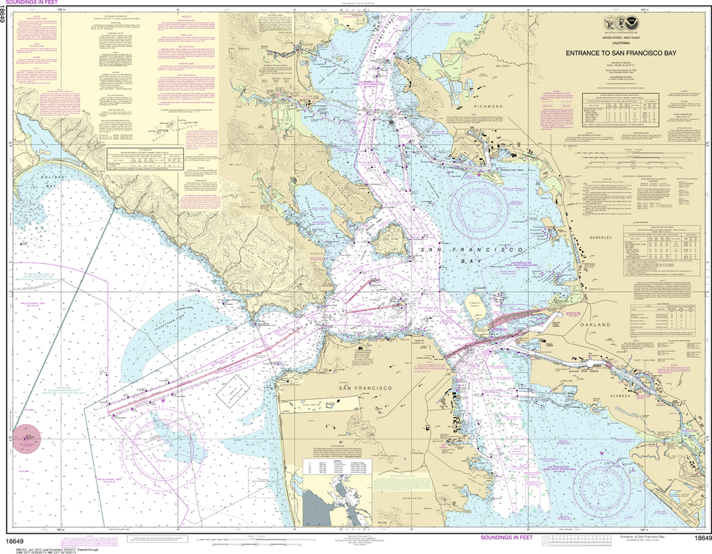 US Charts, Pacific Coast, California, Greater San Francisco Bay