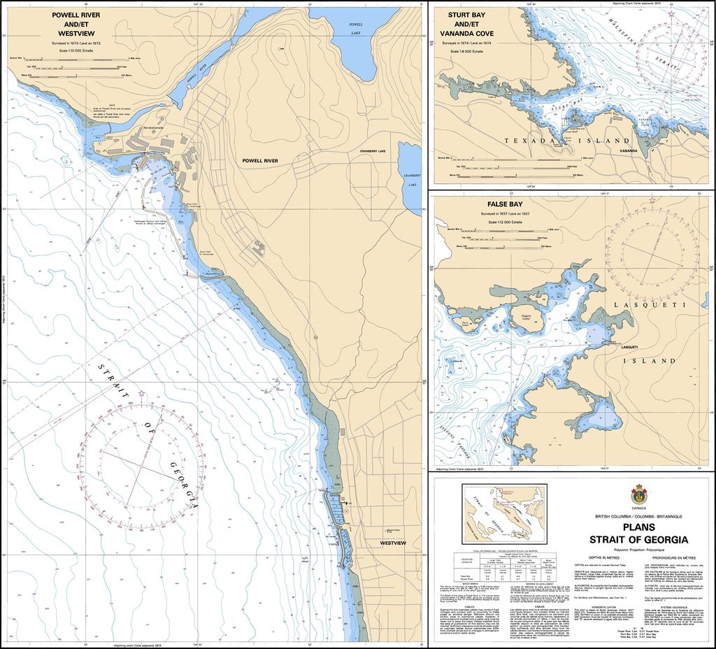 CHS Chart 3536: Plans - Strait of Georgia