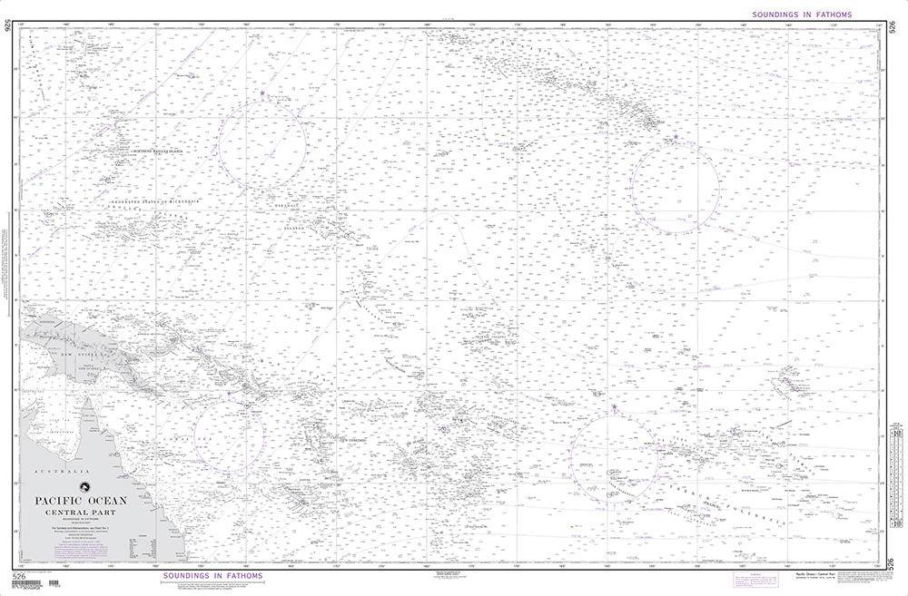 NGA Chart 526: Pacific Ocean (Central Part)