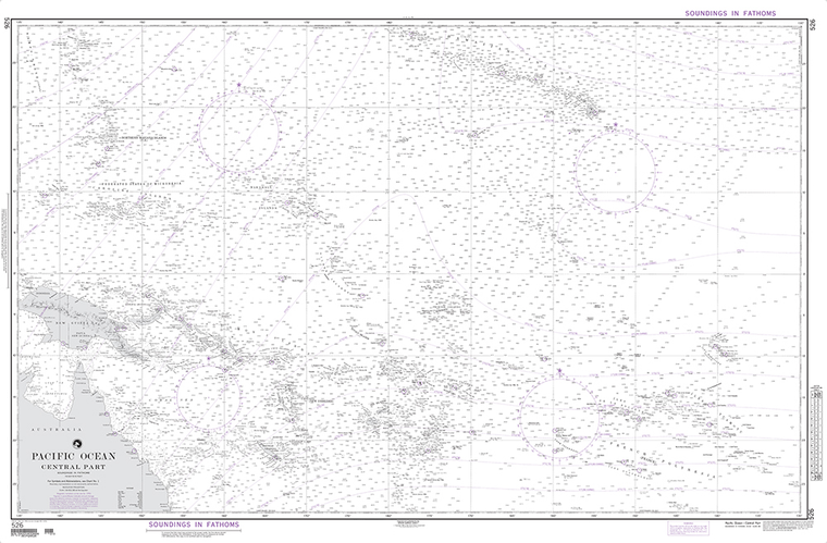 NGA Chart 526: Pacific Ocean (Central Part)