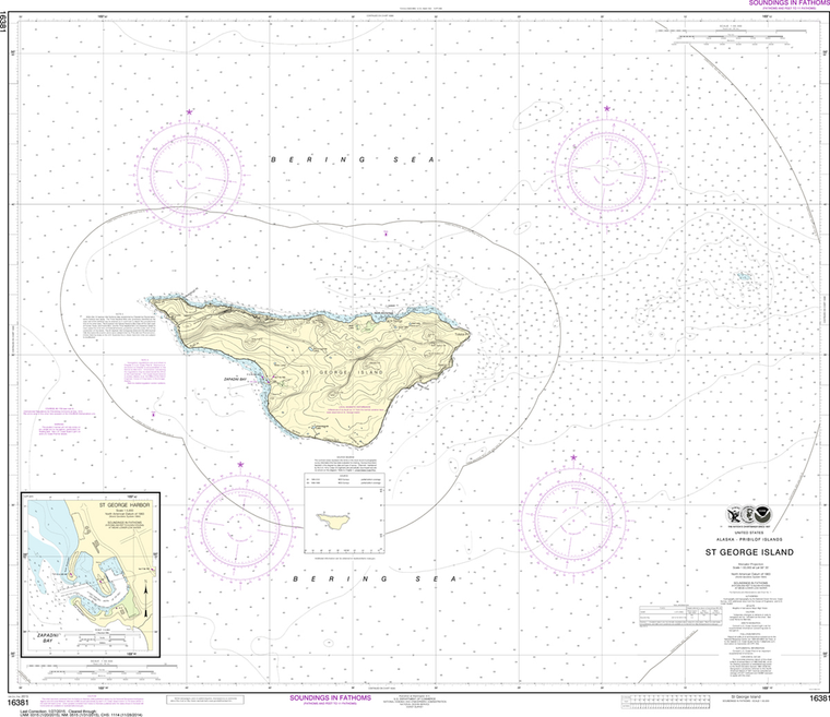 NOAA Chart 16381: Pribilof Islands - St. George Island