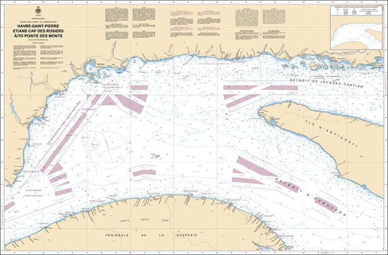 CHS Chart 4026: Havre Saint-Pierre et/and Cap des Rosiers à/to Pointe des Monts