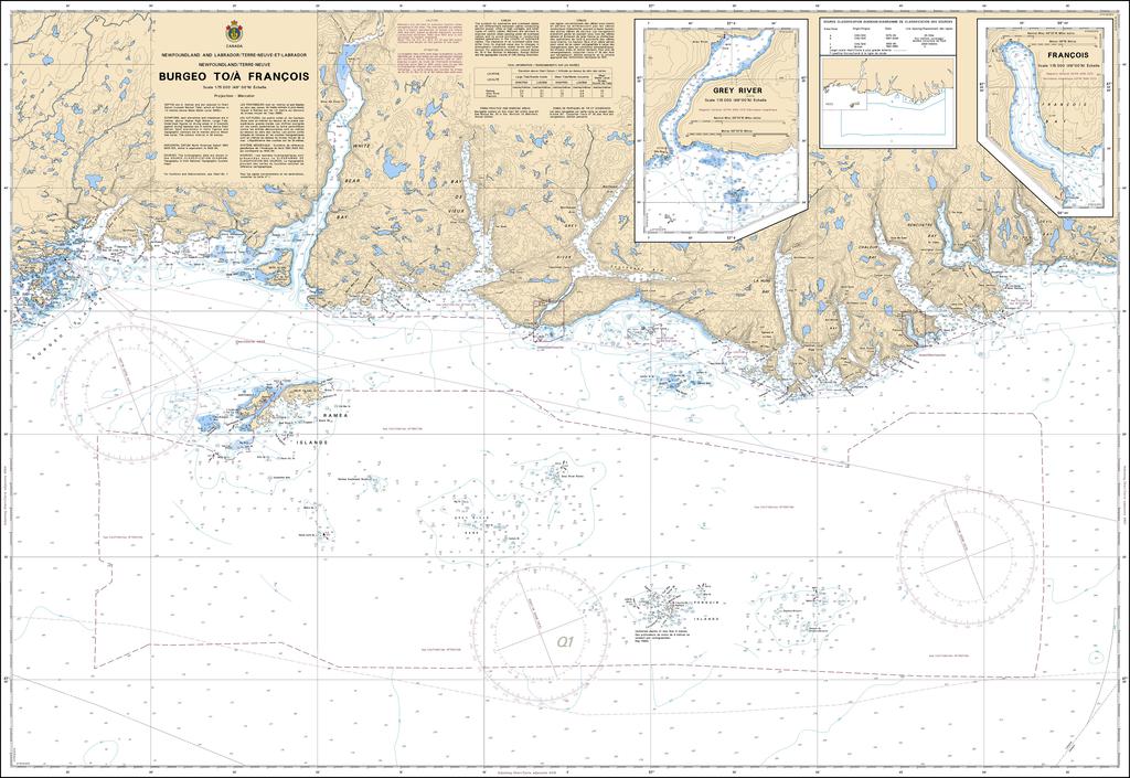 CHS Chart 4826: Burgeo to / à François