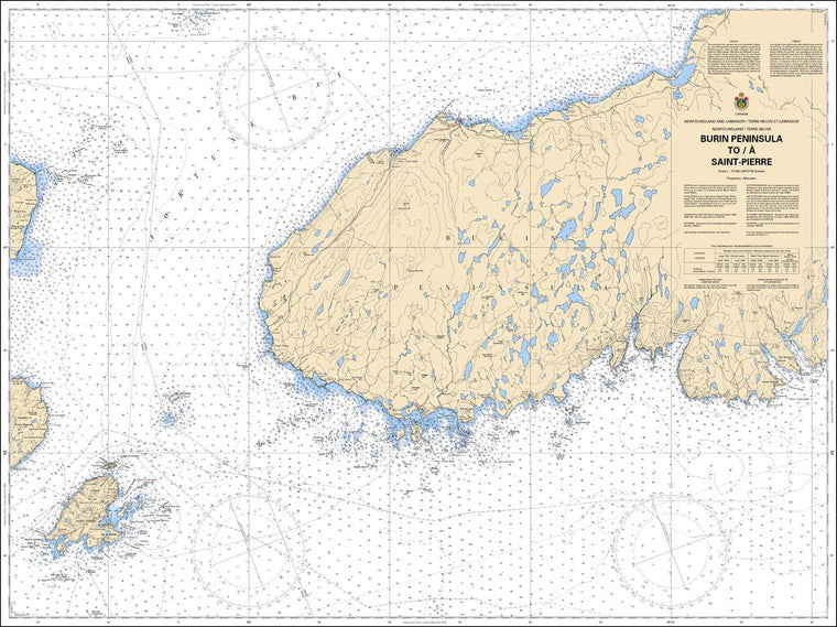 CHS Chart 4625: Burin Peninsula to / à Saint-Pierre