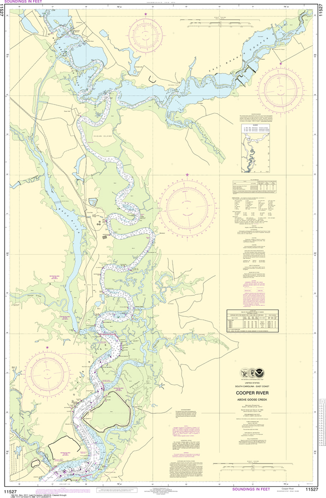 NOAA Chart 11527: Cooper River Above Goose Creek