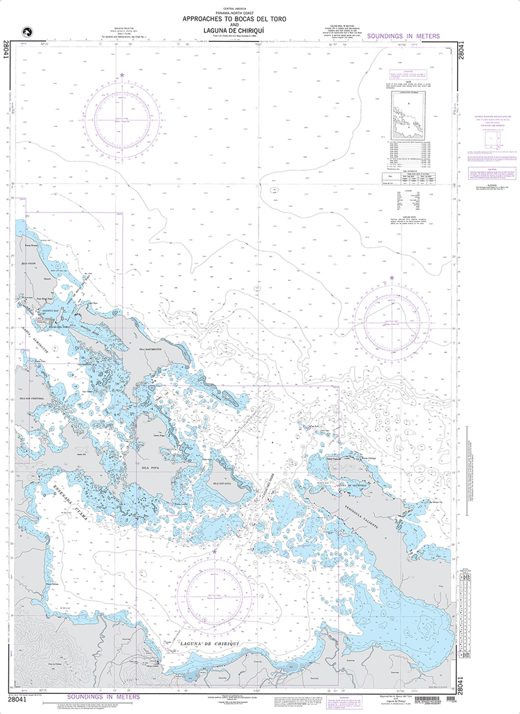 NGA Chart 28041: Approaches to Bocas del Toro and Laguna de Chiriqui