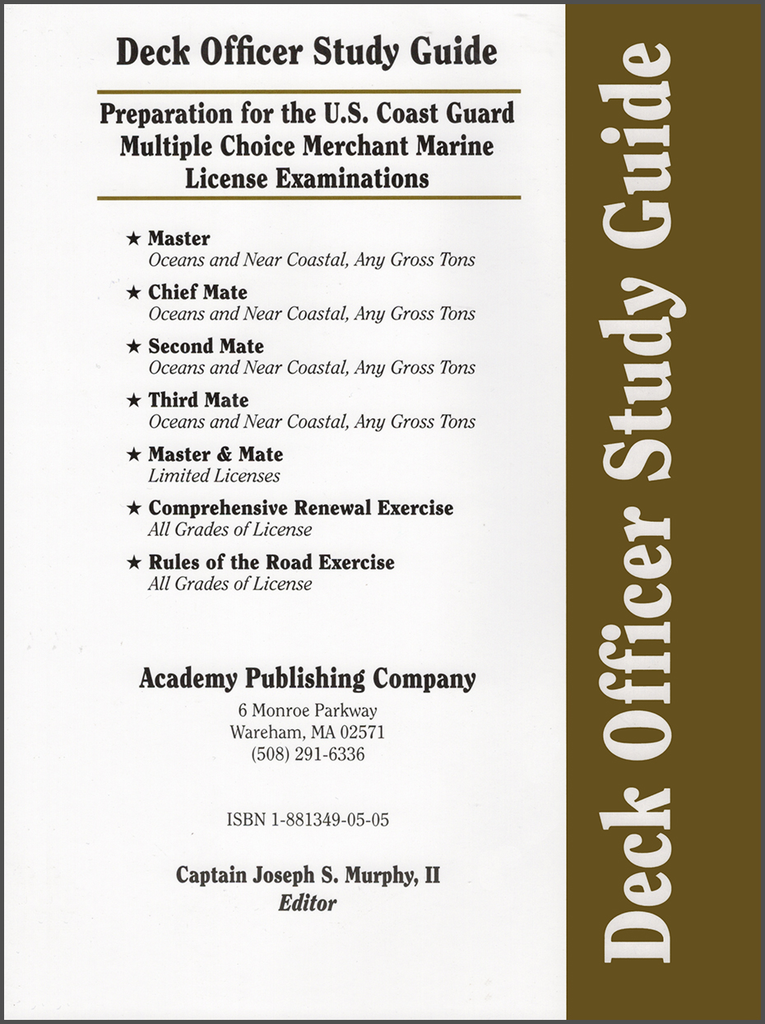 Deck Officer Study Guide Volume 5: Navigation Problems