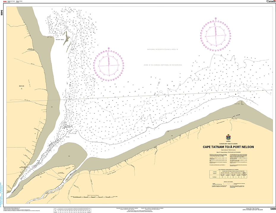 CHS Print-on-Demand Charts Canadian Waters-5406: Cape Tatnam to/€ Port Nelson, CHS POD Chart-CHS5406