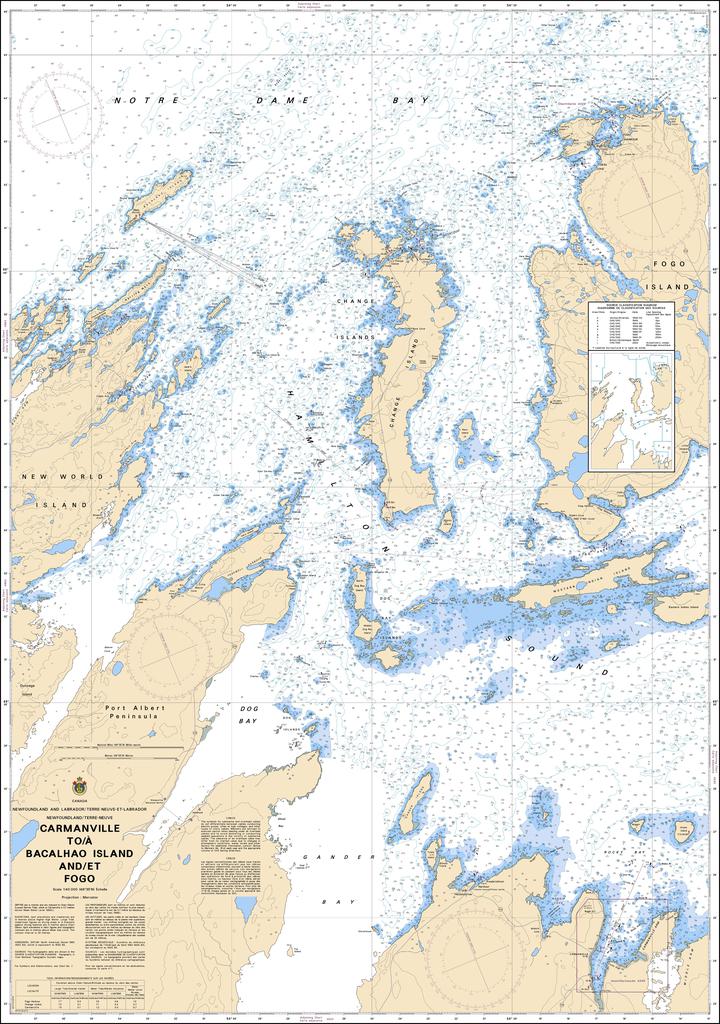 CHS Chart 4862: Carmanville to / à Bacalhoa Island and / et Fogo