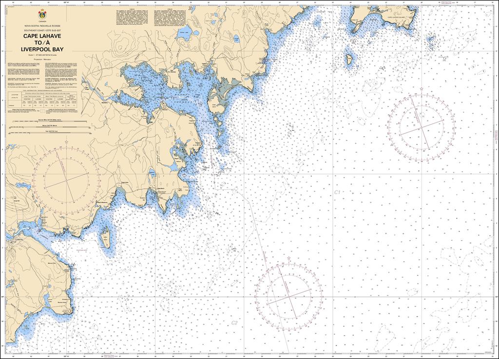 CHS Chart 4211: Cape Lahave to / à Liverpool Bay