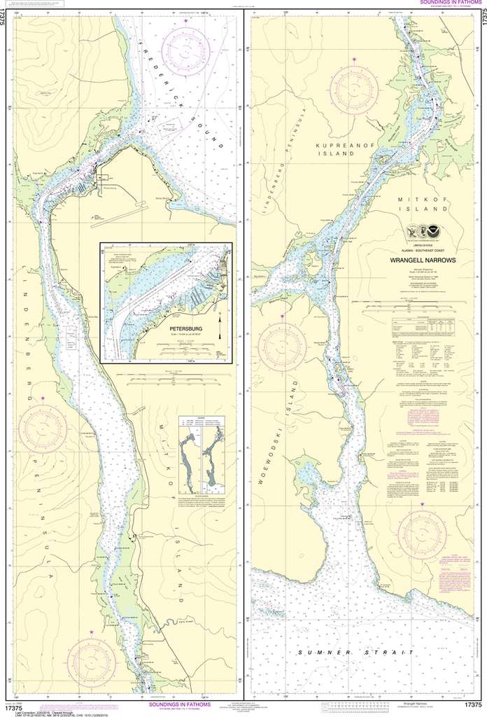NOAA Chart 17375: Wrangell Narrows, Petersburg Harbor