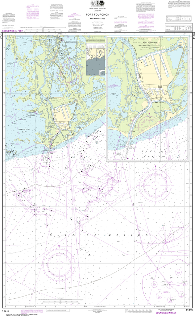 NOAA Chart 11346: Port Fourchon and Approaches