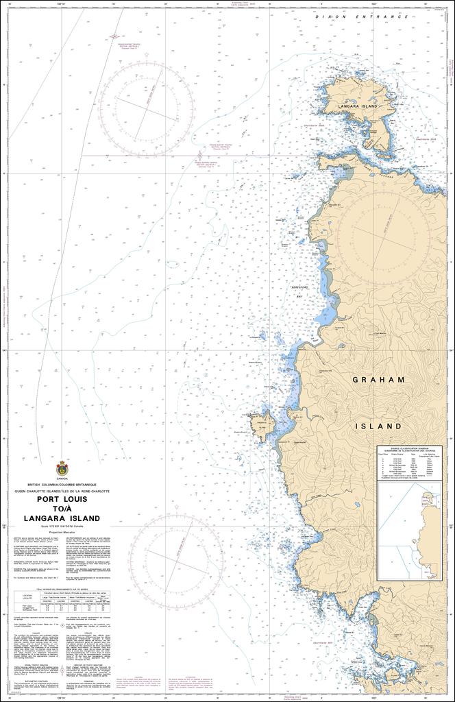 CHS Chart 3868: Port Louis to/à Langara Island