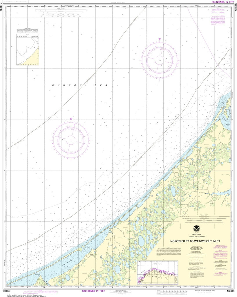 NOAA Chart 16086: Nakotlek Point to Wainwright