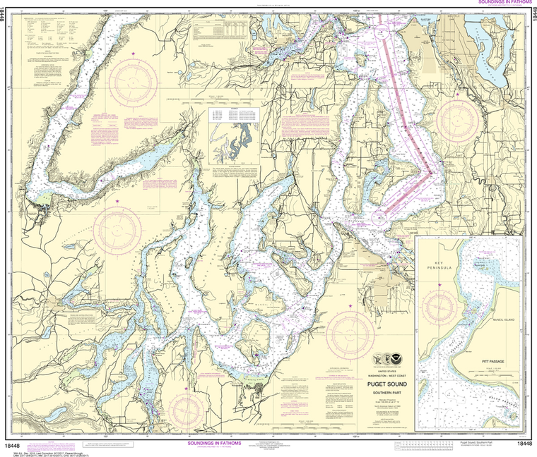NOAA Chart 18448: Puget Sound - Southern Part