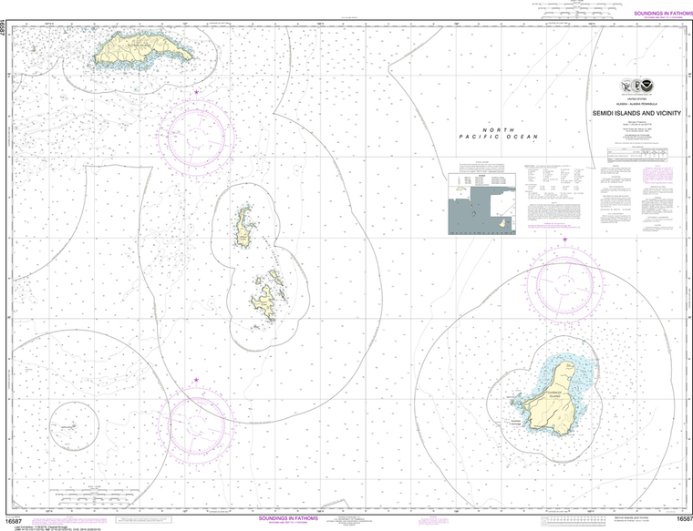 NOAA Chart 16587: Semidi Islands and Vicinity