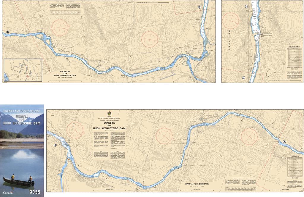 CHS Chart 3055: Waneta to/à Hugh Keenleyside Dam