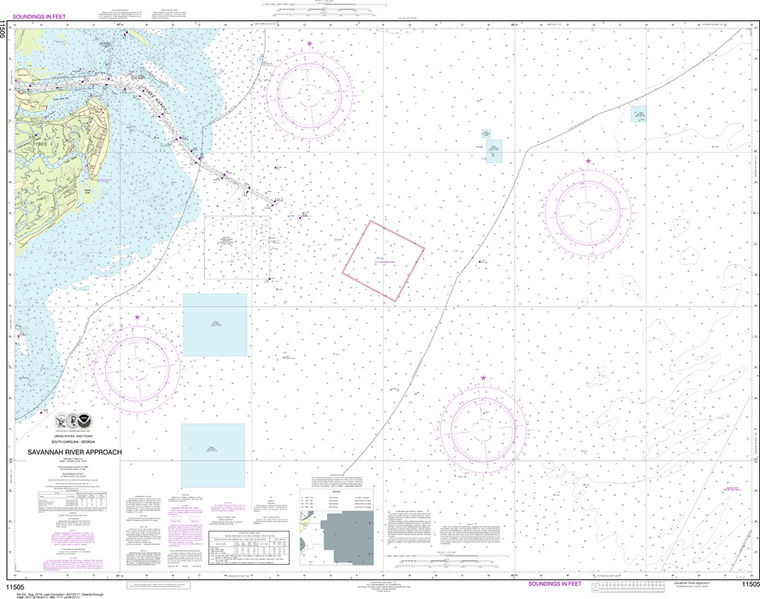 NOAA Chart 11505: Savannah River Approach