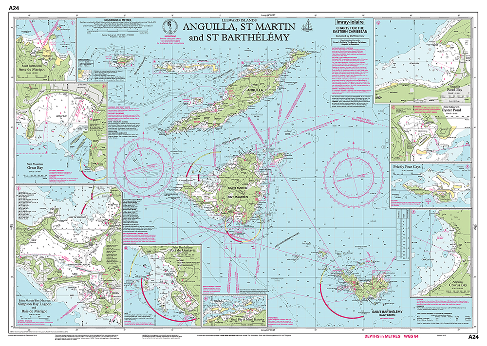 Imray Chart A24: Anguilla, St Martin and St Barthélémy