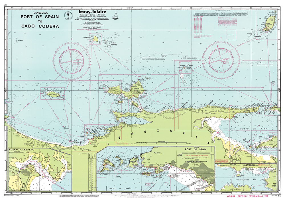Imray Chart D1: Port of Spain to Cabo Codera